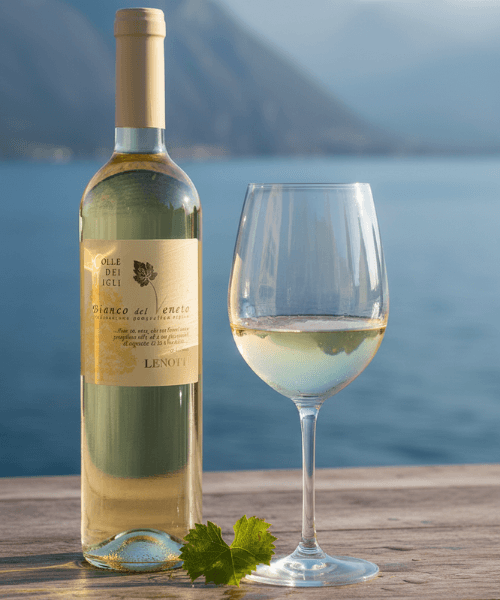 Weißwein Lenotti auf Tisch